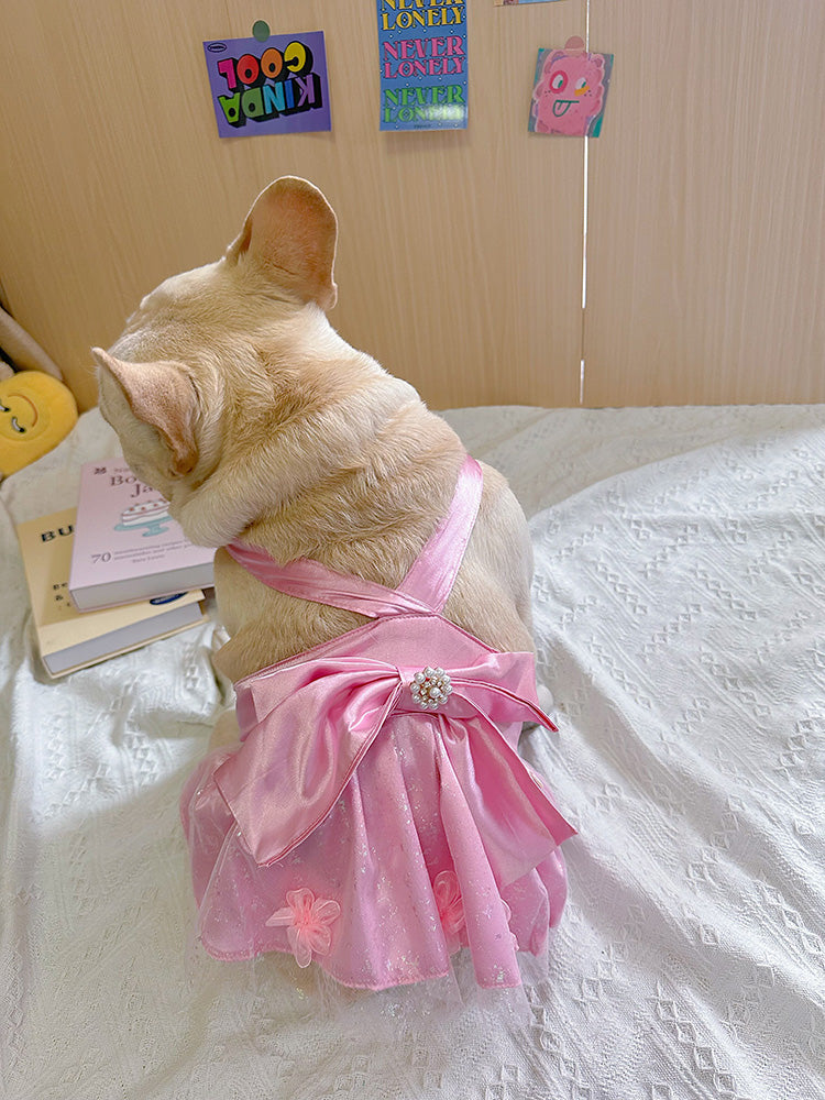 Dog Pink Wedding Dress