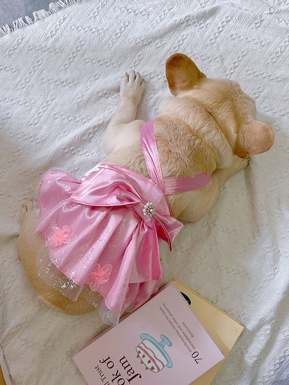 Dog Pink Wedding Dress