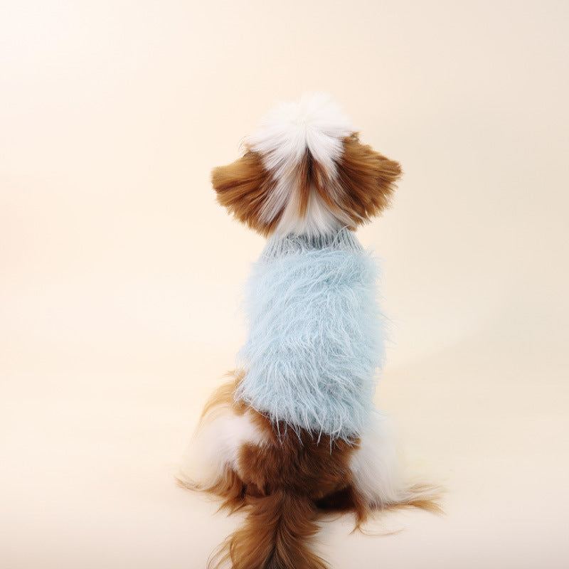 Dog Blue Stylish Sweater Vest for small medium dogs by Frenchiely