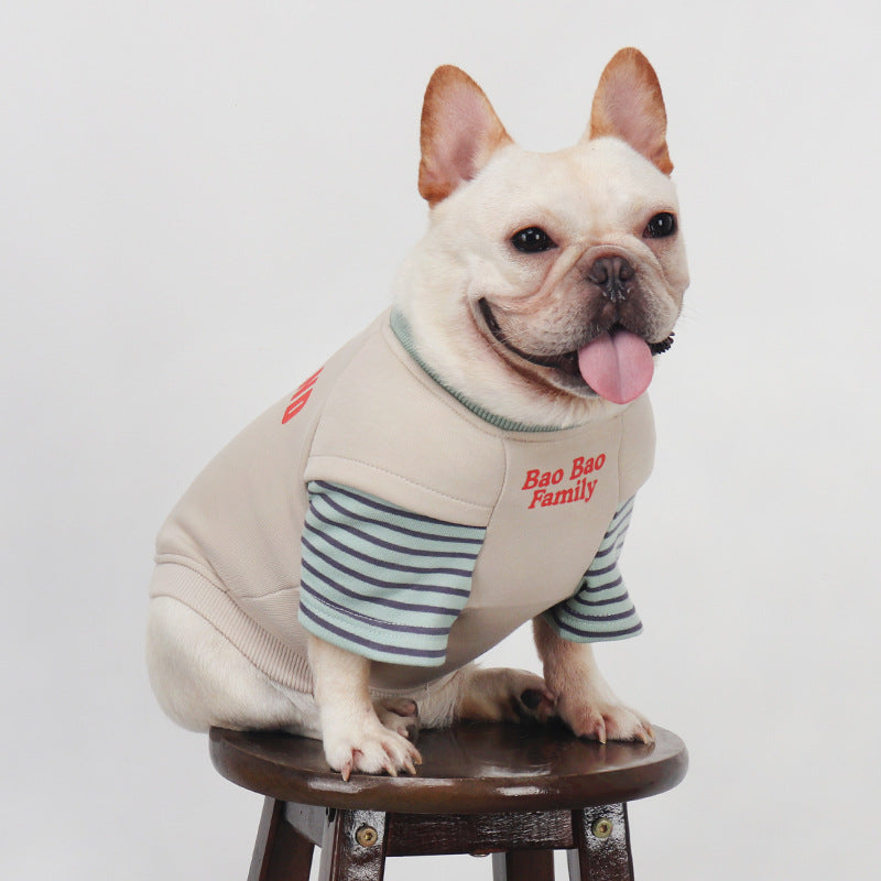 Dog Jumper with Stripe Sleeves for medium dogs by Frenchiely.com