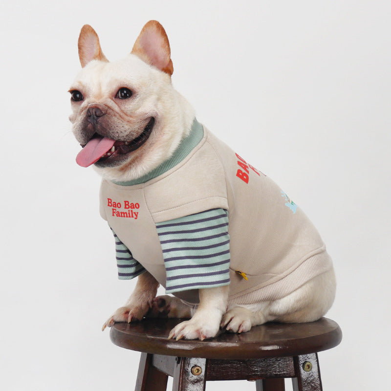 Dog Jumper with Stripe Sleeves for medium dogs by Frenchiely.com