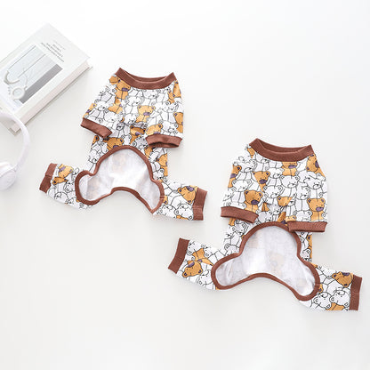 dog brown bear pajamas jammies for puppy