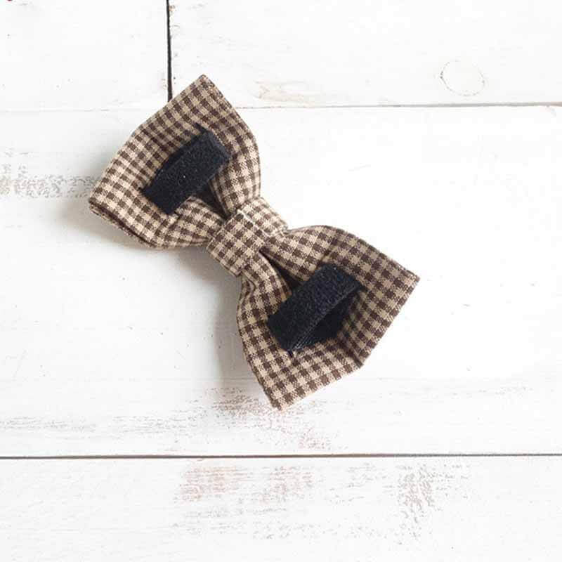 Dog Coffee Plaid Bow Tie - Frenchiely