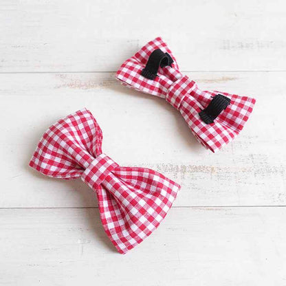 Dog Red Plaid Bow Tie - Frenchiely