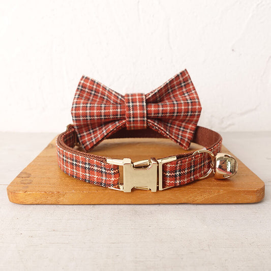 Cat Red Plaid Collar - Frenchiely