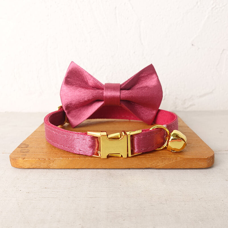 Cat Red Satin Collar - Frenchiely