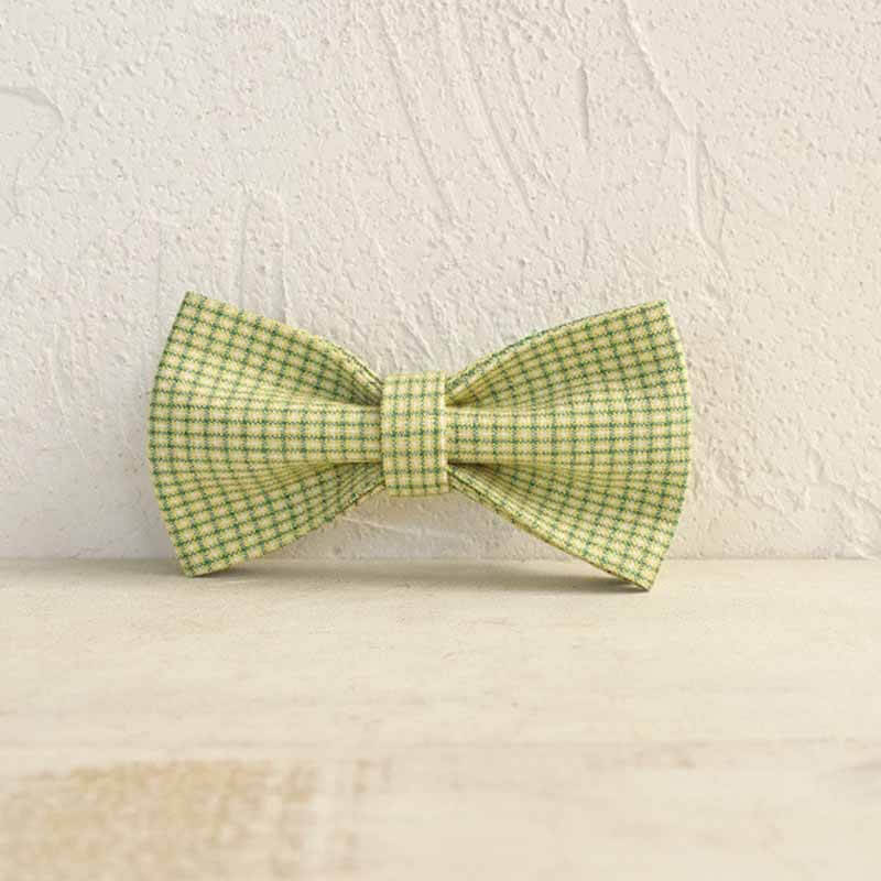 Dog Avocado Plaid Bow Tie - Frenchiely