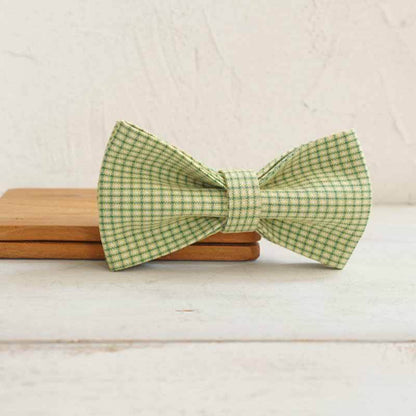 Dog Avocado Plaid Bow Tie - Frenchiely