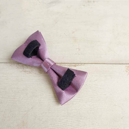 Dog Lilac Purple Satin Bow Tie - Frenchiely