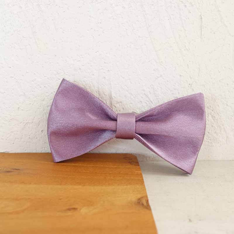 Dog Lilac Purple Satin Bow Tie - Frenchiely