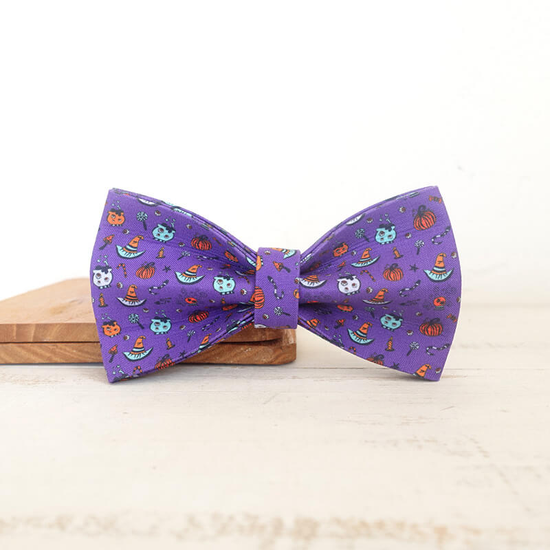 Dog Purple Halloween Bow Tie - Frenchiely