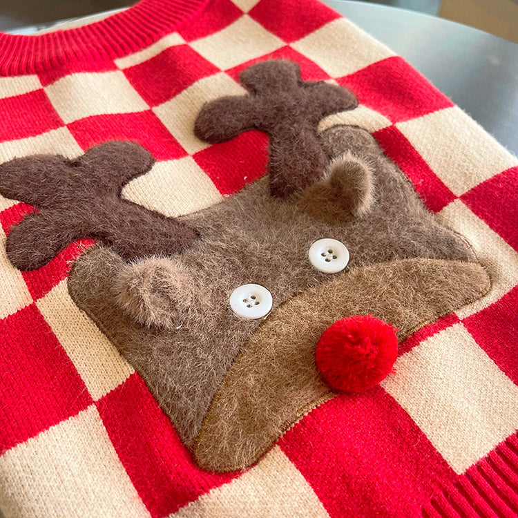 Dog Christmas Reindeer Sweater - Frenchiely