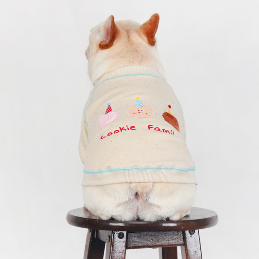 Dog Warm Jumper Shirt in Beige for Medium Dog Breeds by Frenchiely.com