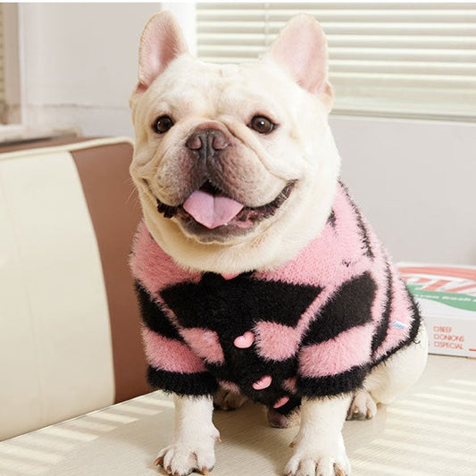 Dog Black and Pink Pullover Sweater for small medium dogs by Frenchiely