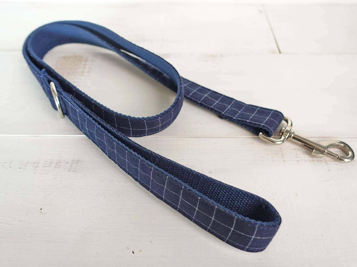 Dog Blue Plaid Leash - Frenchiely