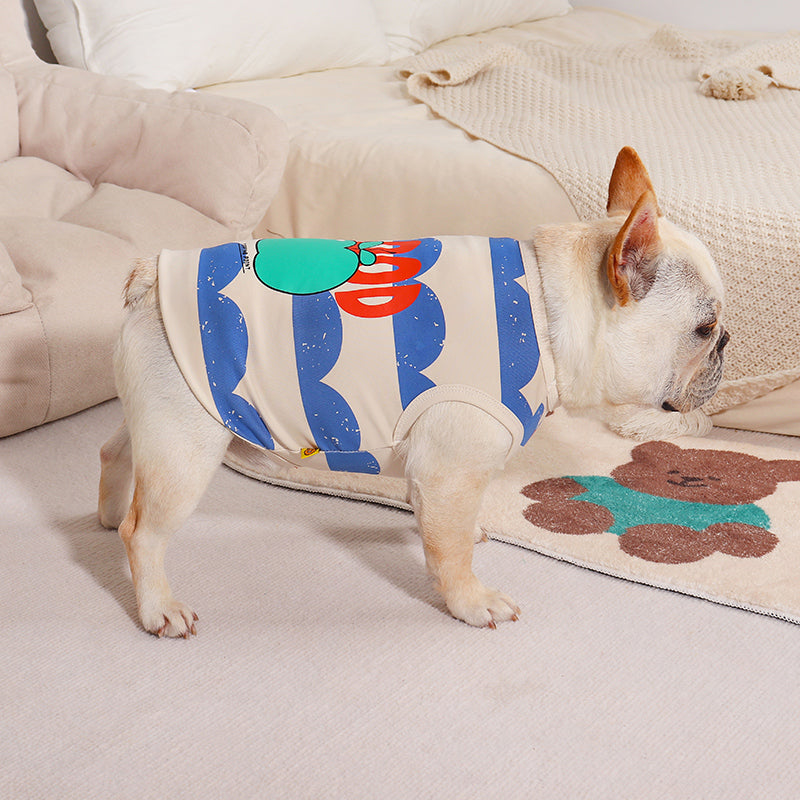 Dog Blue Apple Shirt FOR SMALL MEDIUM DOGS BY FRENCHIELY