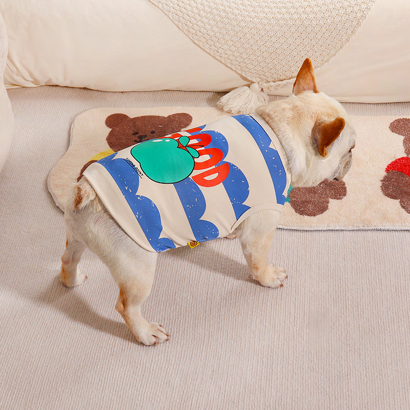 Dog Blue Apple Shirt FOR SMALL MEDIUM DOGS BY FRENCHIELY