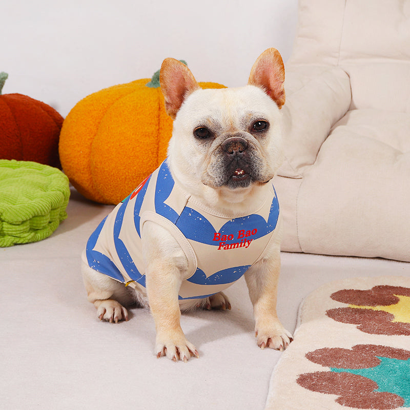 Dog Blue Apple Shirt FOR SMALL MEDIUM DOGS BY FRENCHIELY