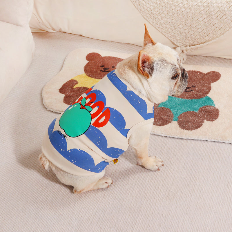 Dog Blue Apple Shirt FOR SMALL MEDIUM DOGS BY FRENCHIELY