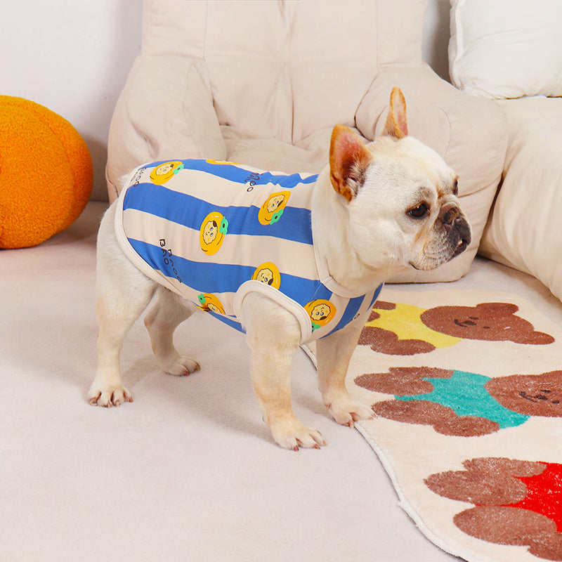 Dog Cute Blue Stripe Shirt FOR small medium dogs by Frenchiely