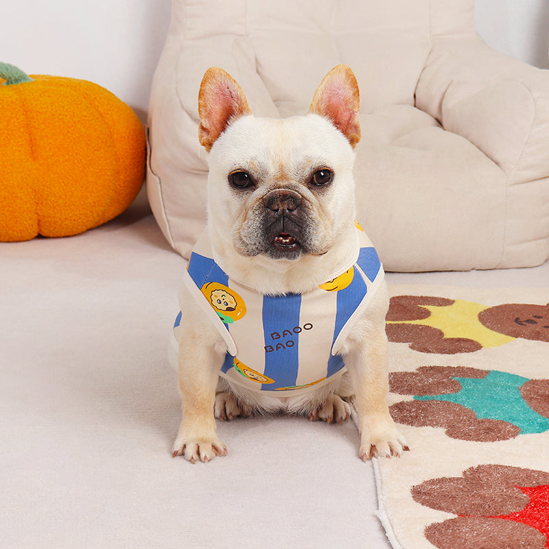 Dog Cute Blue Stripe Shirt FOR small medium dogs by Frenchiely