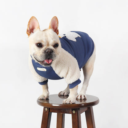 Dog Winter Blue Bear Warm Sweatshirt