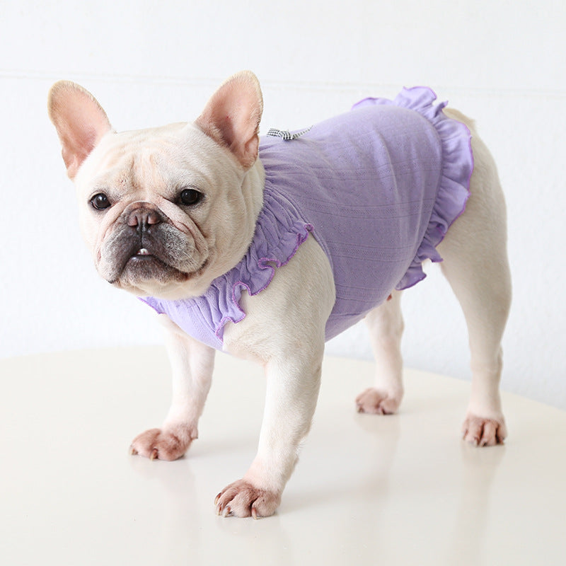 Dog Bowtie Dress- Stretchy for french bulldogs