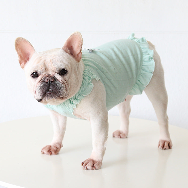 Dog Bowtie Dress- Stretchy for french bulldogs