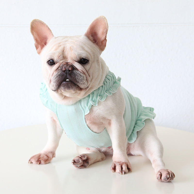 Dog Bowtie Dress- Stretchy for french bulldogs