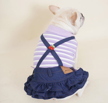 Dog Dark Blue Demin Dress