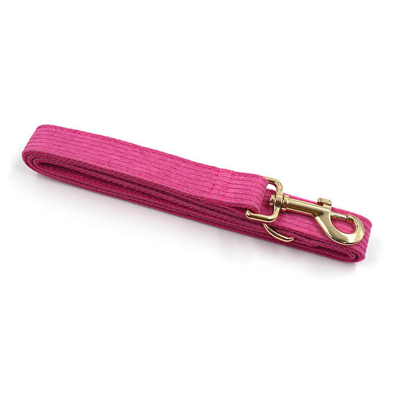 Dog Fuscia Corduroy Leash - Frenchiely