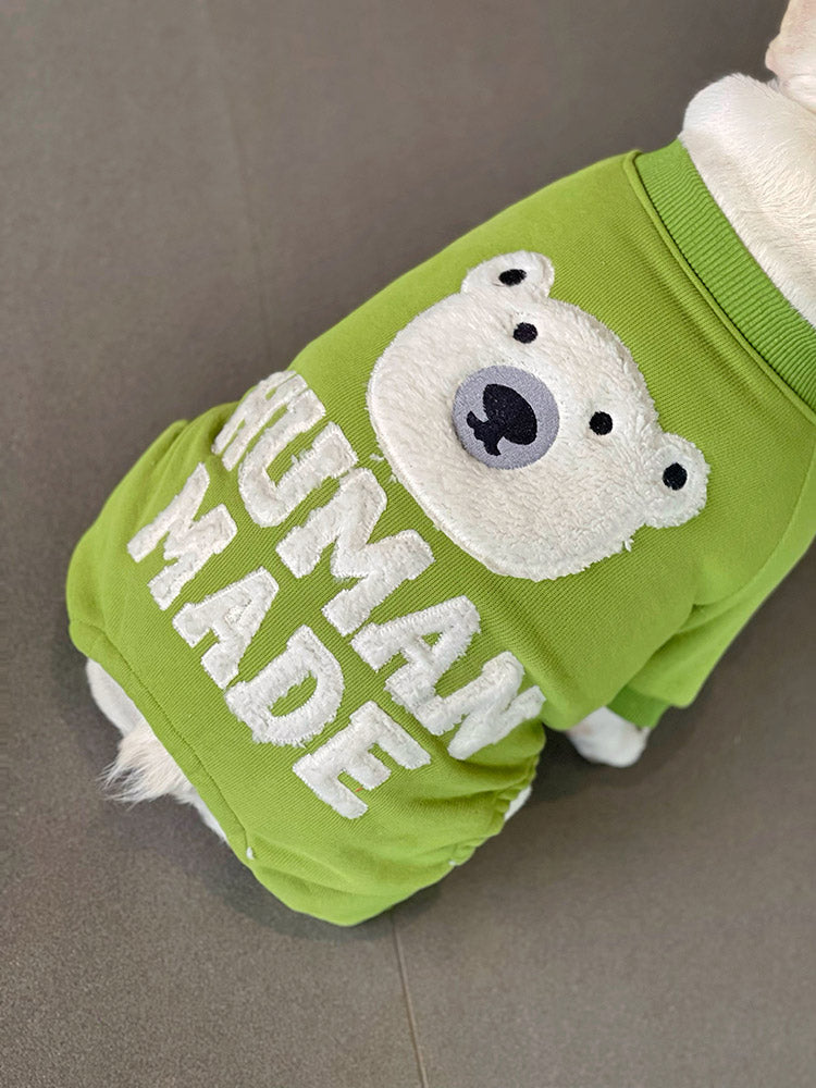 Dog Winter Green Bear Pajamas - Frenchiely