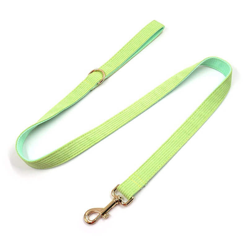 Dog Green Corduroy Leash - Frenchiely