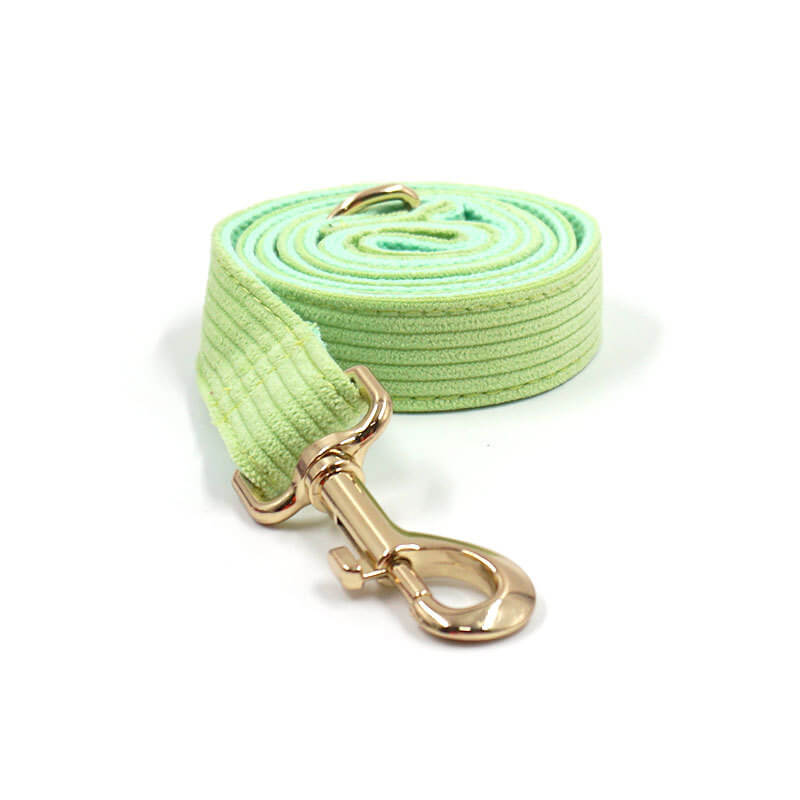 Dog Green Corduroy Leash - Frenchiely