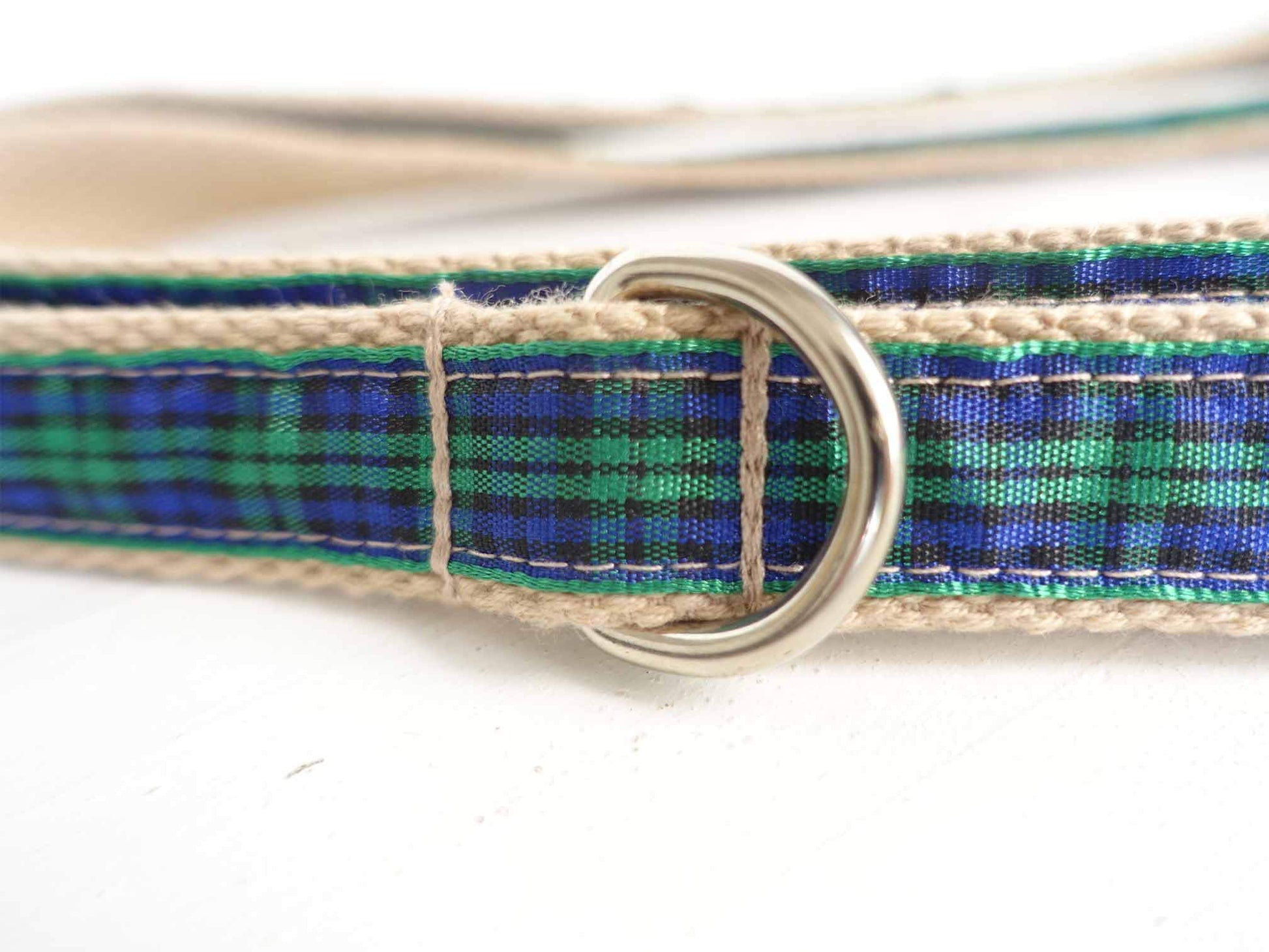 Dog Green Plaid Collar Leash Set - Frenchiely