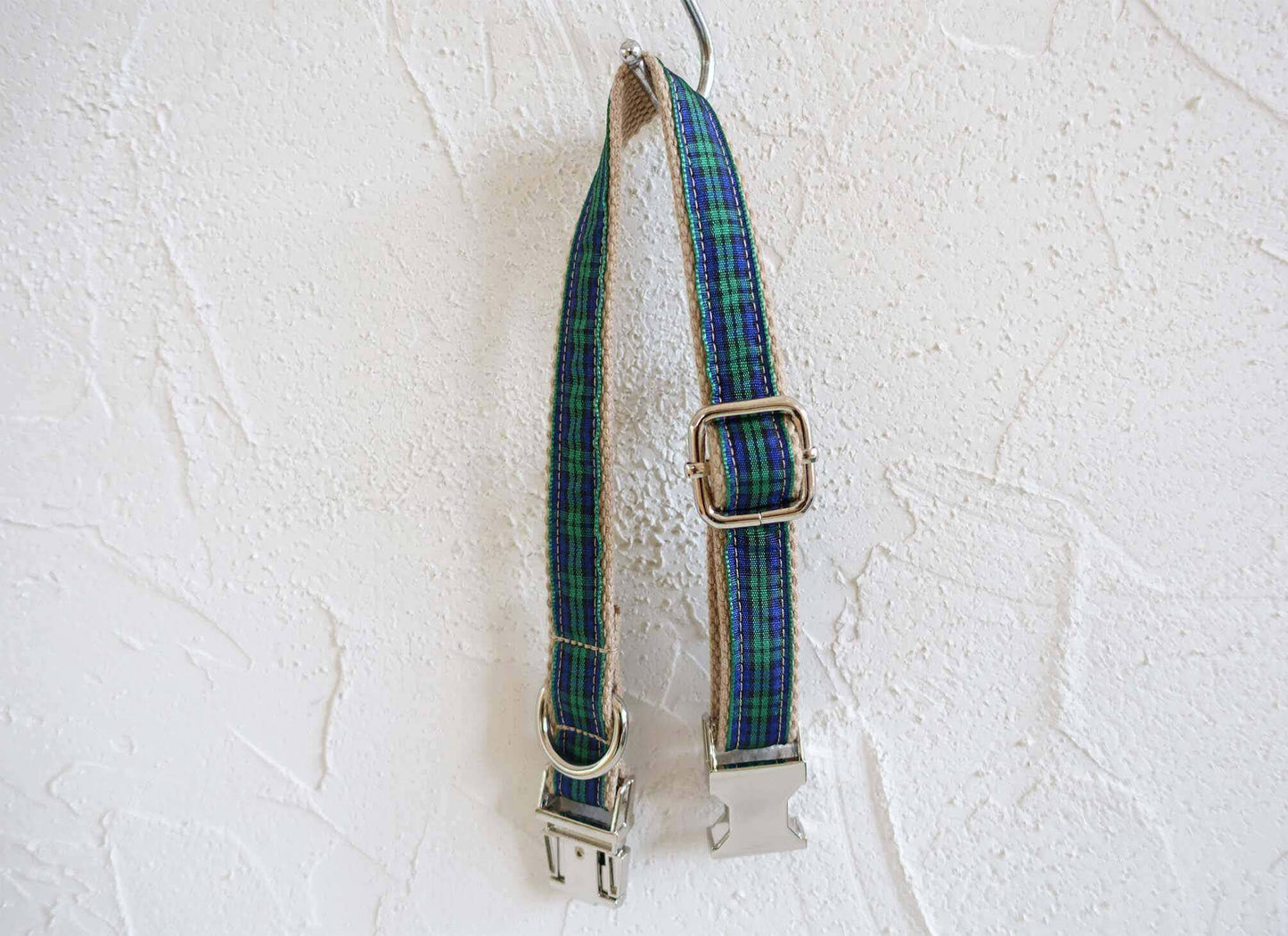 Dog Green Plaid Collar - Frenchiely