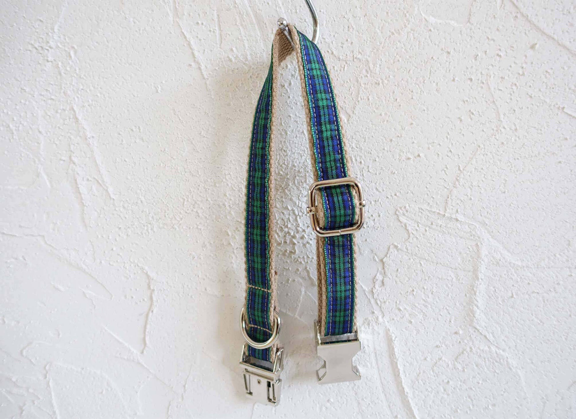 Dog Green Plaid Collar - Frenchiely