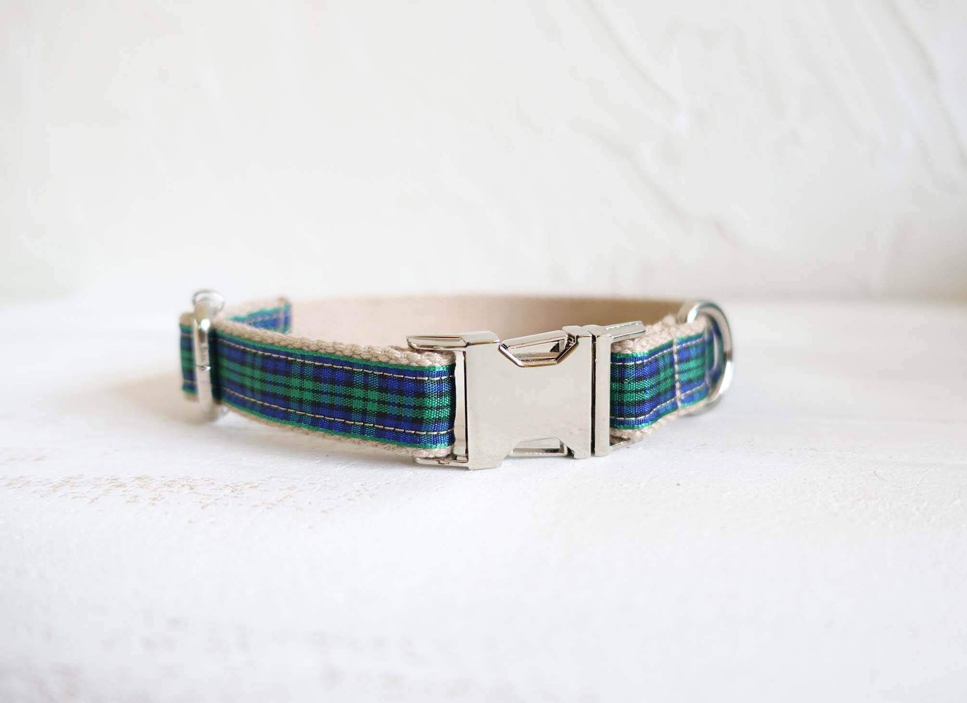 Dog Green Plaid Collar - Frenchiely