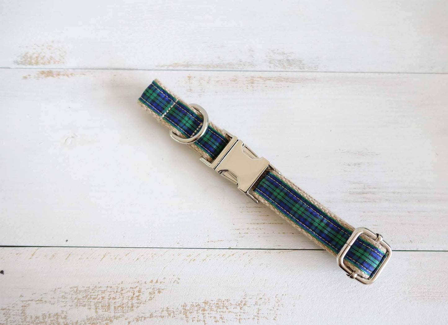 Dog Green Plaid Collar - Frenchiely