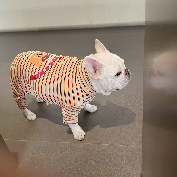 Dog Stripe Onesie Pajamas - Frenchiely