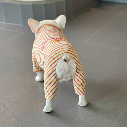 Dog Stripe Onesie Pajamas - Frenchiely