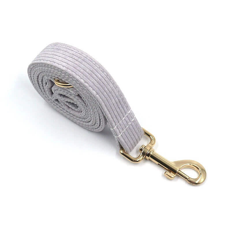 Dog Grey Corduroy Leash - Frenchiely