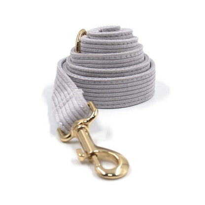 Dog Grey Corduroy Leash - Frenchiely