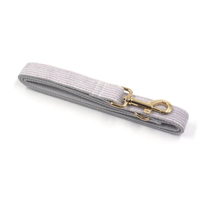 Dog Grey Corduroy Leash - Frenchiely