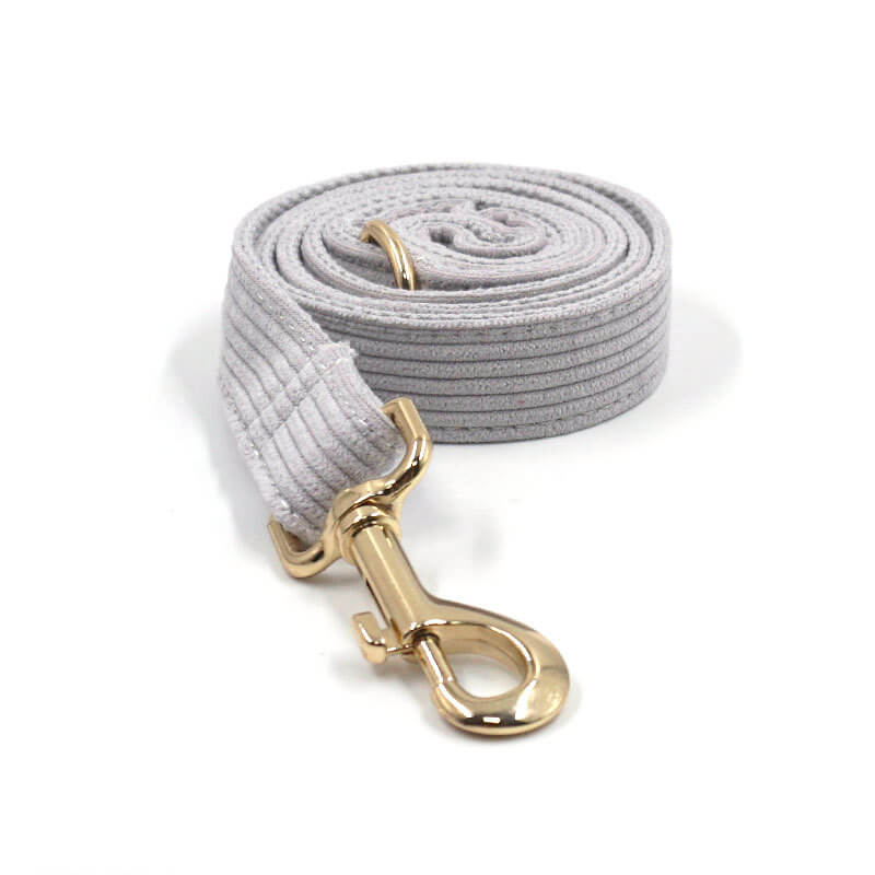 Dog Grey Corduroy Leash - Frenchiely