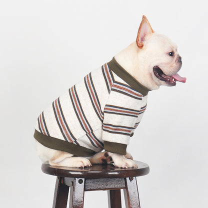 Dog Stripe Jumper Shirt for Medium Dogs By Frenchiely.com