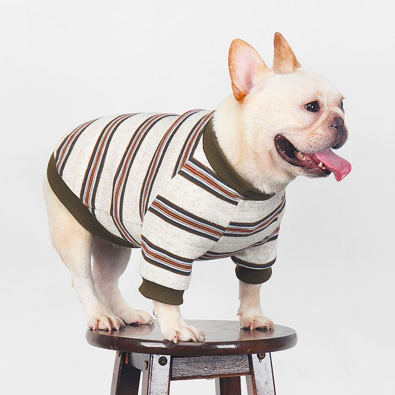 Dog Stripe Jumper Shirt for Medium Dogs By Frenchiely.com