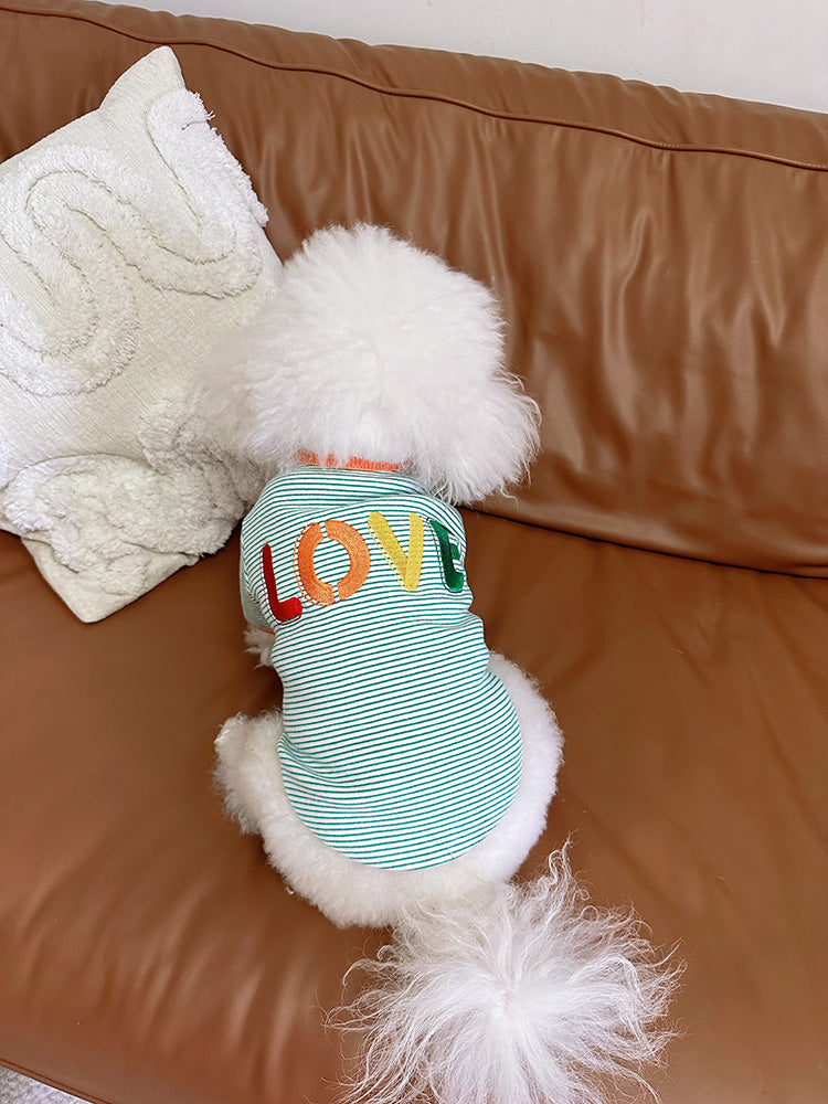 Dog Stripe Shirt- LOVE pullover for medium dogs 