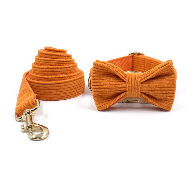 Dog Orange Collar Leash Set - Frenchiely