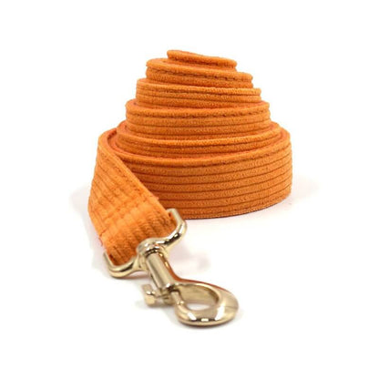 Dog Orange Corduroy Leash - Frenchiely